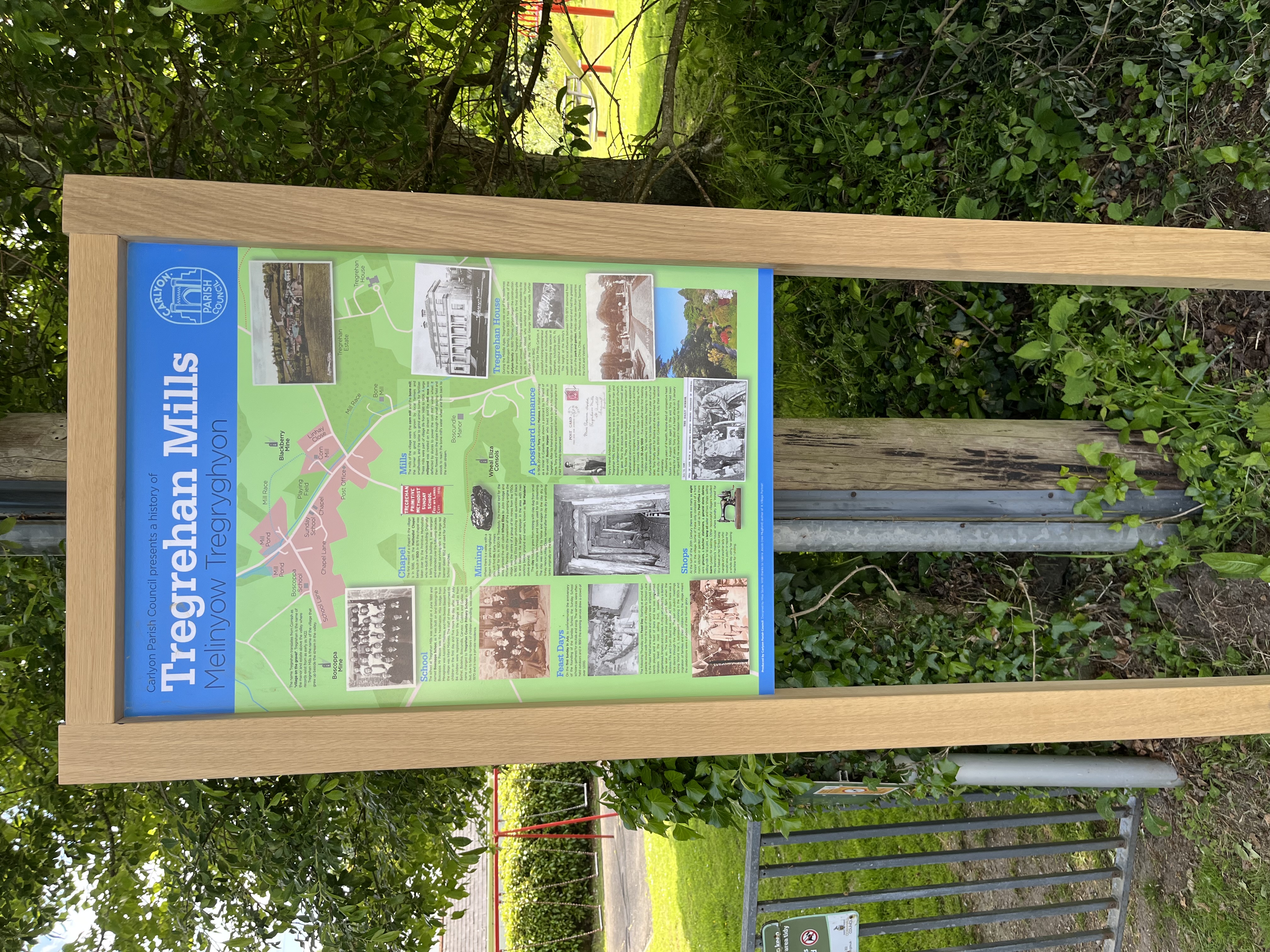 Tregrehan Historical Interpretation Board